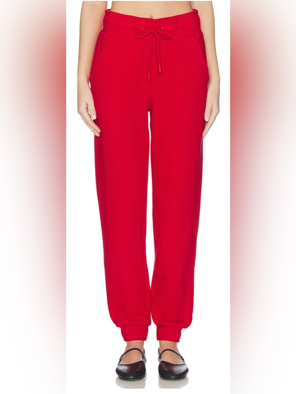 Negative Underwear Red Wide-Leg Drawstring Pants